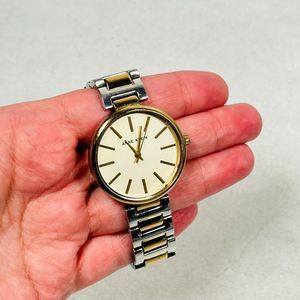 Anne Klein Watch Women Mixed Tone 34mm Quartz Stainless Steel New Battery
